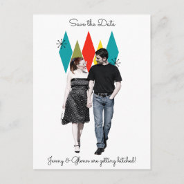 Rock and Roll jaren '50 Stijl Save the Date Aankondigingskaart