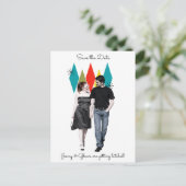 Rock and Roll jaren '50 Stijl Save the Date Aankondigingskaart (Staand voorkant)