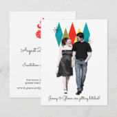 Rock and Roll jaren '50 Stijl Save the Date Notitiekaartje (Voorkant / Achterkant)