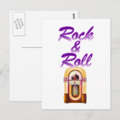 Rock and Roll Jukebox Briefkaart (Voorkant / Achterkant)