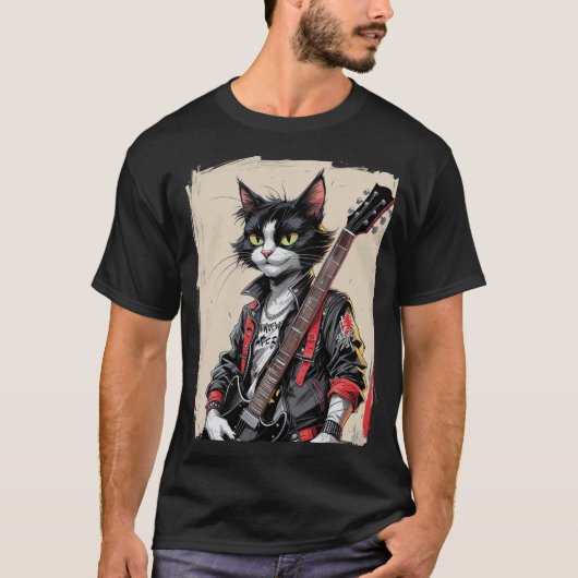 Rock and Roll Kat T-shirt (Voorkant)