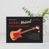 Rock and Roll Kerstmis Feest Kaart (Staand voorkant)