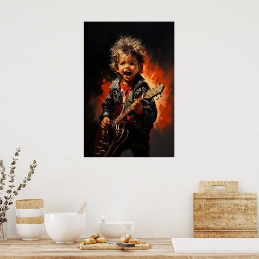Rock and roll kind poster (Keuken)