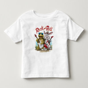 Rock and Roll konijn en schildpad jamsessie Kinder Shirts