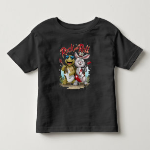 Rock and Roll konijn en schildpad jamsessie Kinder Shirts