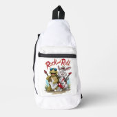 Rock and Roll konijn en schildpad jamsessie Sling Bag (Voorkant)