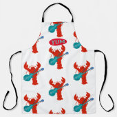 Rock and Roll Kreeft Gitaar Schaalbaars Patroon Schort (Voorkant)