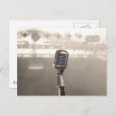 Rock And Roll Microphone Briefkaart (Voorkant / Achterkant)