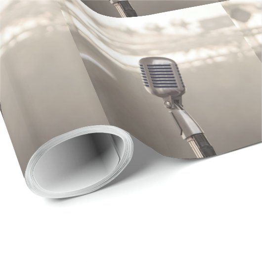 Rock And Roll Microphone Cadeaupapier (Rol Hoek)