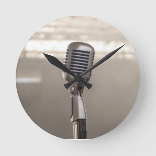 Rock And Roll Microphone Ronde Klok (Voorkant)