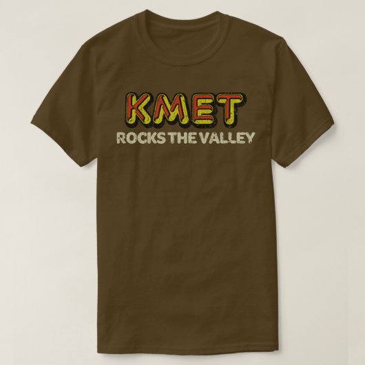 Rock And Roll Music KMET Rocks The Valley 1974  T-shirt (Design voorkant)