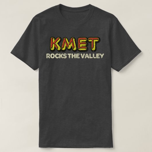 Rock and Roll Music KMET Rocks The Valley 1974 T-shirt (Design voorkant)