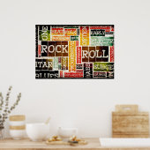 Rock and Roll Music Poster Art as Background (Keuken)