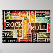 Rock and Roll Music Poster Art as Background (Voorkant)