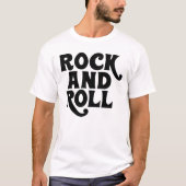 Rock and Roll muziek logo ontwerp T-shirt (Voorkant)