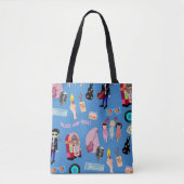 Rock and Roll Oldies Cartoon Schattige Fun Pattern Tote Bag (Voorkant)