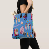 Rock and Roll Oldies Cartoon Schattige Fun Pattern Tote Bag (Dichtbij)