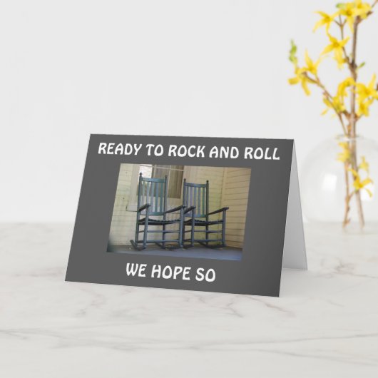 ROCK AND ROLL OP UW VERJAARDAG "GROEP KAART" KAART (Gele Bloem)