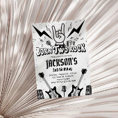 Rock and Roll Party Geboren Twee Rock Verjaardag Kaart