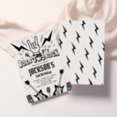 Rock and Roll Party Geboren Twee Rock Verjaardag Kaart