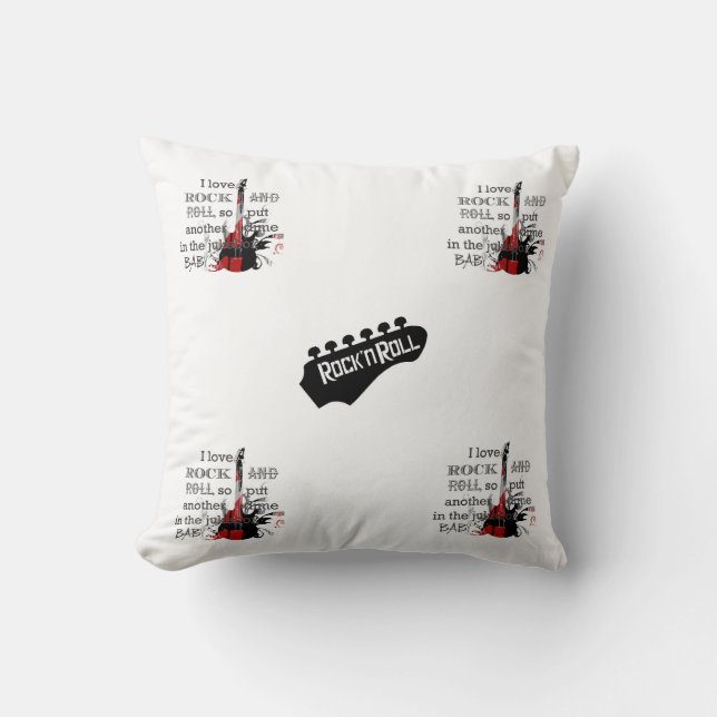 'Rock and Roll' Pillow Kussen (Voorkant)