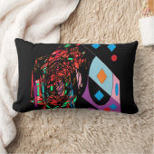 Rock and roll pop art designer kussen zwart kleur (Deken)