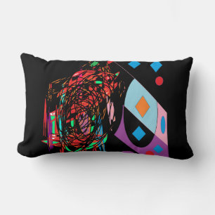 Rock and roll pop art designer kussen zwart kleur
