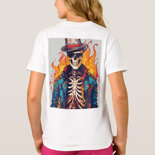 Rock and Roll Rebellion - Skull and Crossbones, Ve T-shirt (Achterkant)