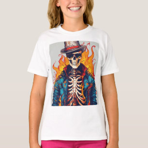 Rock and Roll Rebellion - Skull and Crossbones, Ve T-shirt