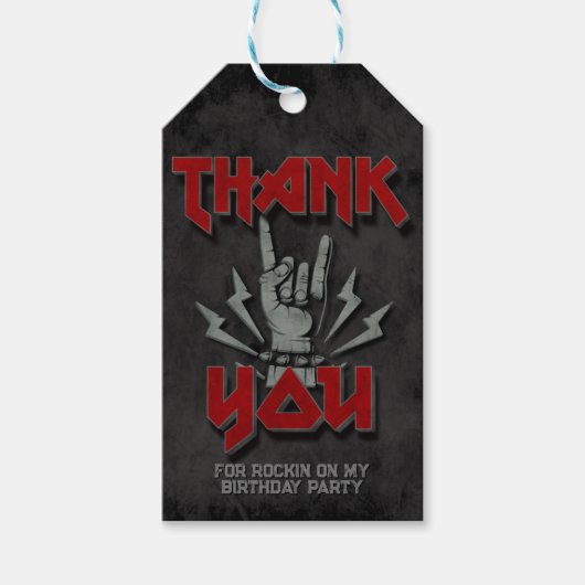 Rock and Roll - Rock thema Cadeaulabel (Voorkant)