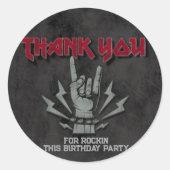 Rock and Roll - Rock Theme Ronde Sticker (Voorkant)