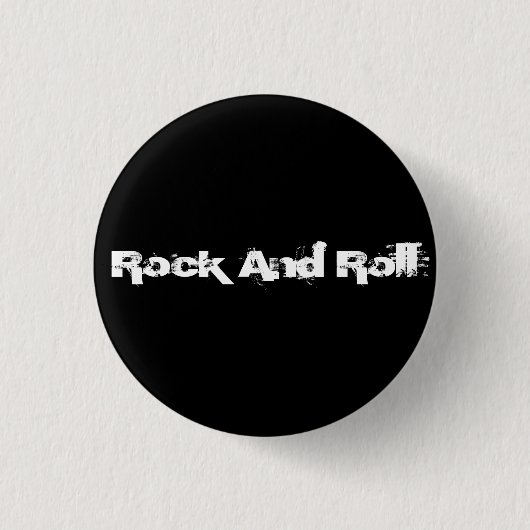 Rock and Roll Ronde Button 3,2 Cm (Voorkant)