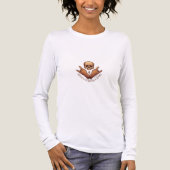 Rock and Roll Schedel Lange Mouwen T-shirt (Voorkant volledig)