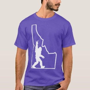 Rock and Roll Silhouet Staat Idaho Sasquatch T-shirt