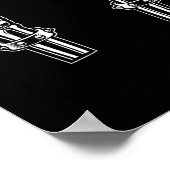 Rock and Roll Skeleton Handen Rock op Funny Rocker Poster (Hoek)