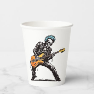 Rock and Roll Skeletons Verjaardagsfeest Papieren Bekers