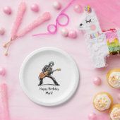 Rock and Roll Skeletons Verjaardagsfeest Papieren Bordje (Feest)