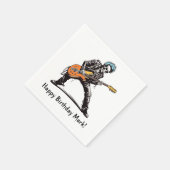 Rock and Roll Skeletons Verjaardagsfeest Servet (Hoek)