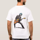 Rock and Roll Skeletons Verjaardagsfeest T-shirt (Achterkant)