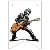 Rock and Roll Skeletons Verjaardagsfeest Vlaggetjes (Tweede vlag)