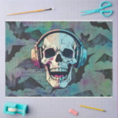 Rock and Roll Skull and Bats Decoupage Paper Tissuepapier (Craft)