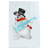 Rock and Roll Sneeuwman Cadeautas (Voorkant)