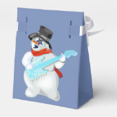 Rock and Roll Snowman Gift Box Bedankdoosjes (Achterkant)
