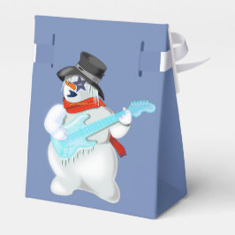 Rock and Roll Snowman Gift Box Bedankdoosjes