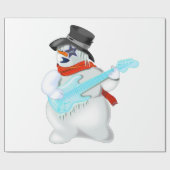 Rock and Roll Snowman inpakpapier (Vlak)