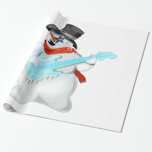 Rock and Roll Snowman inpakpapier
