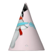 Rock and Roll Snowman Paper Party Pet Feesthoedjes (Rechts)