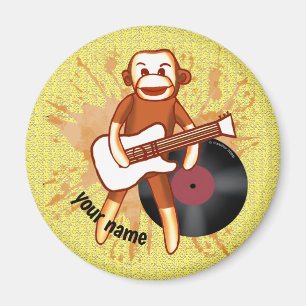 Rock and Roll Sock Monkey Magneet