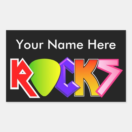  Rock and Roll Sticker (Zwart) (Voorkant)