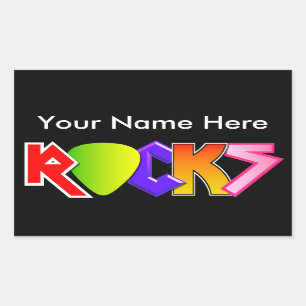  Rock and Roll Sticker (Zwart)
